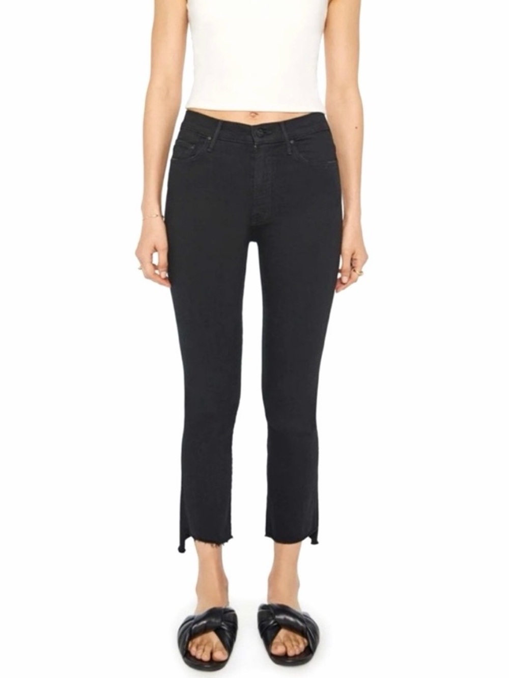 MOTHER The Insider Crop Step Fray Jeans
Not Guilty Black Size 29